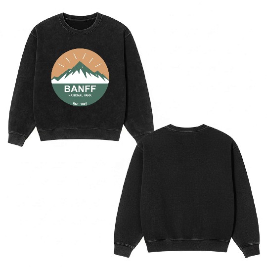 Banff National Park Double Sided Mineral Wash Sweatshirts
