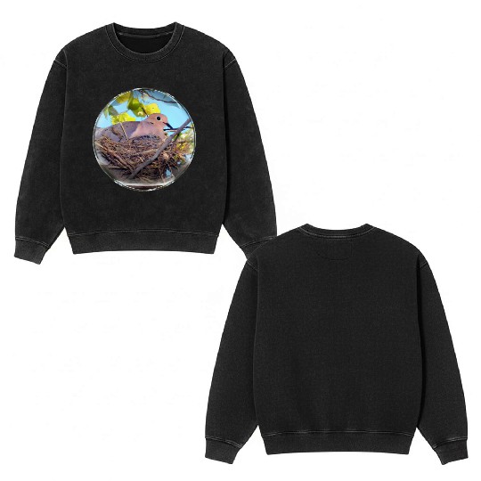 Life in a Bubble Collection - Nesting Under Glass Double Sided Mineral Wash Sweatshirts