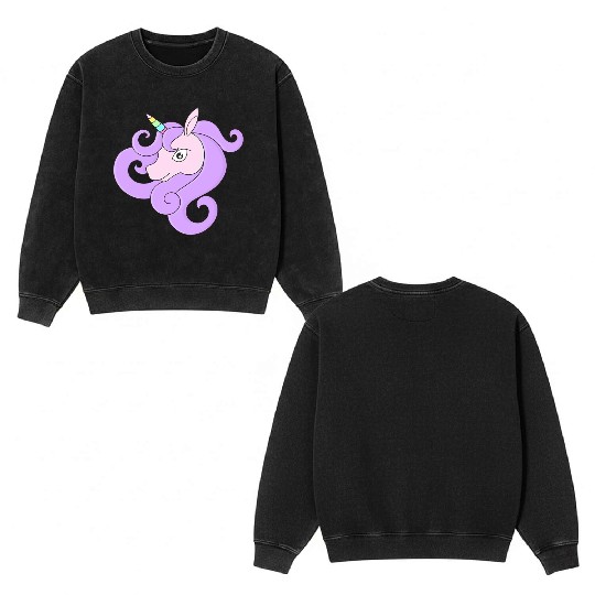 pony lucu Double Sided Mineral Wash Sweatshirts