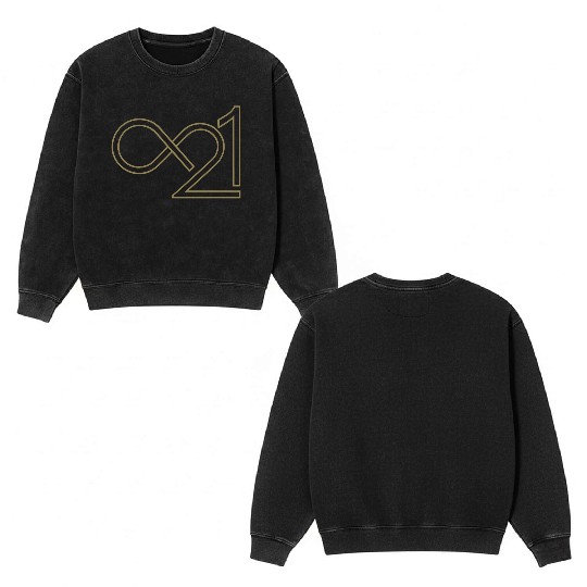 Bitcoin 21 Million Infinity Pocket Size Double Sided Mineral Wash Sweatshirts