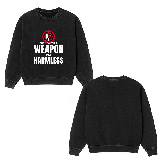Archery Targets Archer Bullseye Shooting Sport Double Sided Mineral Wash Sweatshirts