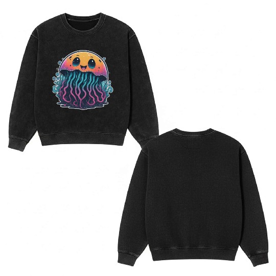 JellyFish Double Sided Mineral Wash Sweatshirts