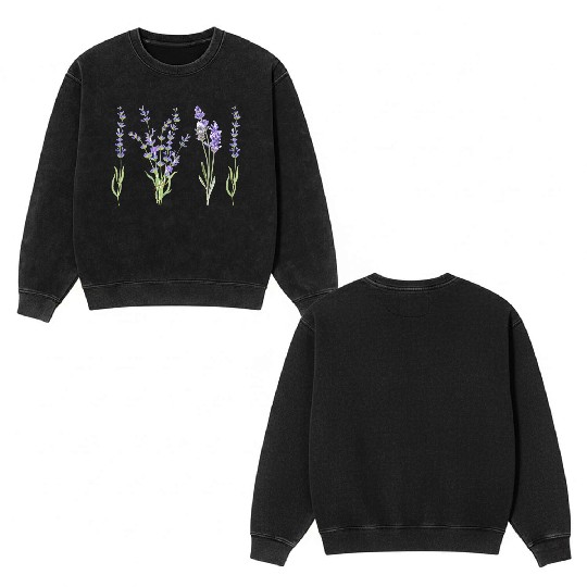 lilac beauty Double Sided Mineral Wash Sweatshirts