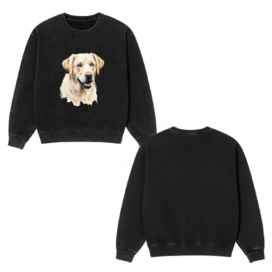 Dog Photo Double Sided Mineral Wash Sweatshirts, Dog Lovers Double Sided Mineral Wash Sweatshirts, Gift for