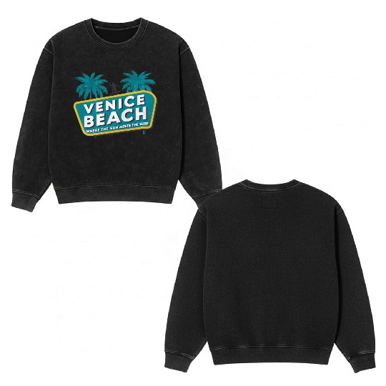 Venice Beach Double Sided Mineral Wash Sweatshirts