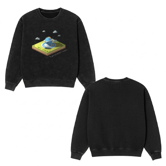 Geometric low poly Universal Studios Double Sided Mineral Wash Sweatshirts
