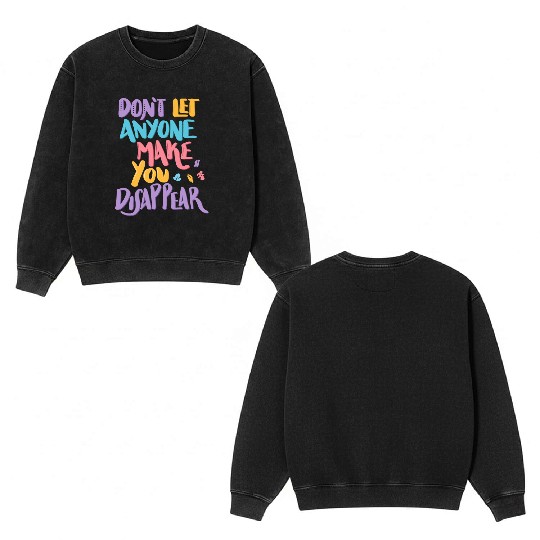 HEARTSTOPPER Quote Mr Ajayi Don t let anyone make Double Sided Mineral Wash Sweatshirts