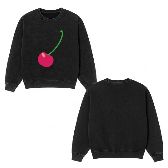 One cherry Double Sided Mineral Wash Sweatshirts
