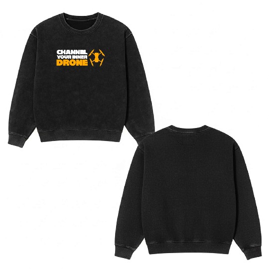 FPV Drone Drones Quadrocopter Pilot Double Sided Mineral Wash Sweatshirts