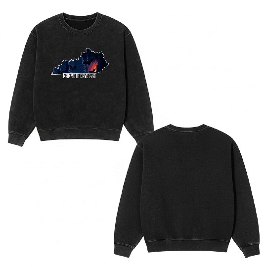 Mammoth National Kentucky Souvenir Double Sided Mineral Wash Sweatshirts