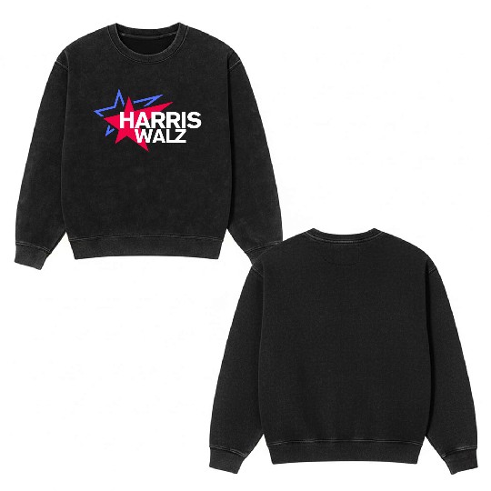 US Election 2024 Trust Double Sided Mineral Wash Sweatshirts