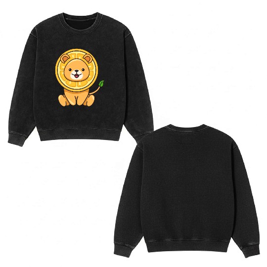 Lion Lemon Design for Lions Lovers Double Sided Mineral Wash Sweatshirts