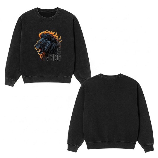 Lion king Double Sided Mineral Wash Sweatshirts