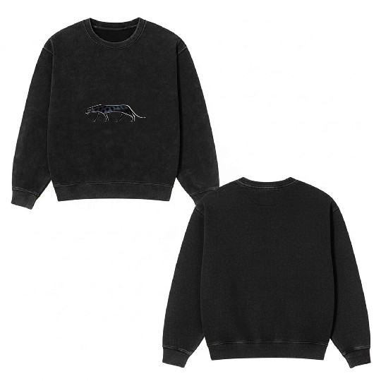 Black Panther Double Sided Mineral Wash Sweatshirts