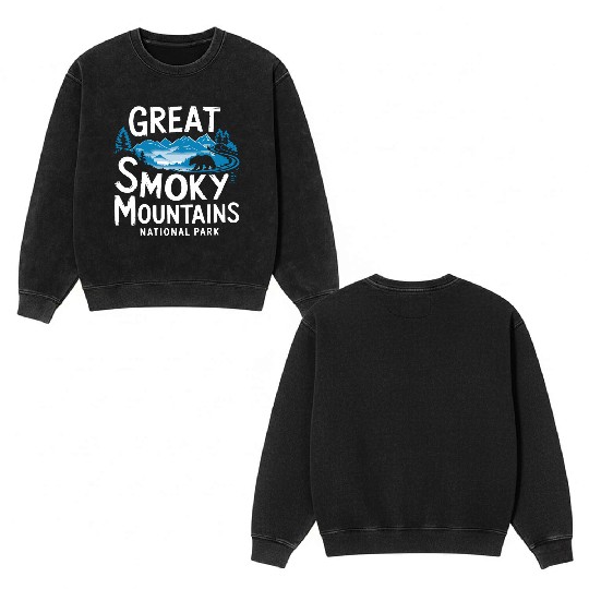 Great smoky mountains national park. Double Sided Mineral Wash Sweatshirts