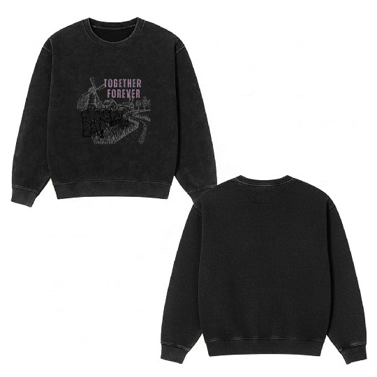 Together forever - till death do us part Double Sided Mineral Wash Sweatshirts