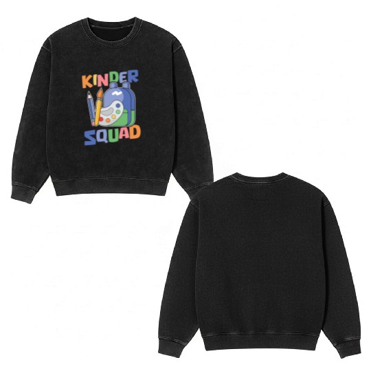 Elementary Teacher Squad Double Sided Mineral Wash Sweatshirts