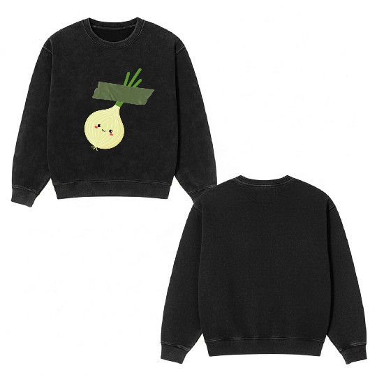 Funny Onion Double Sided Mineral Wash Sweatshirts