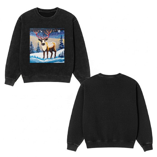 A raider and the night Double Sided Mineral Wash Sweatshirts
