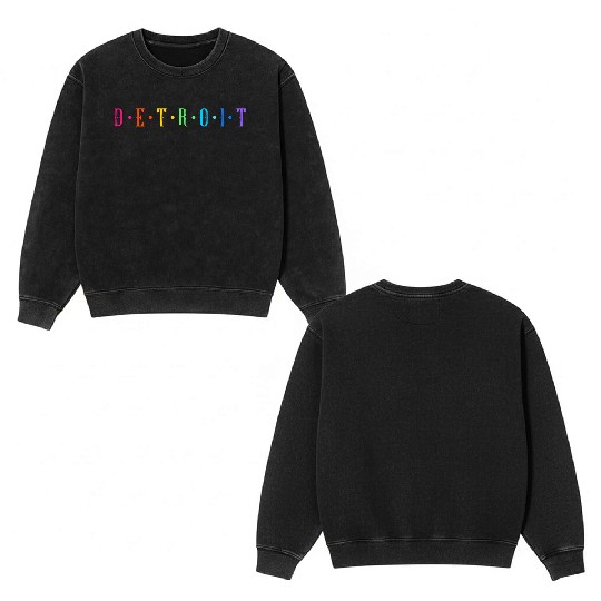 Detroit Pride Double Sided Mineral Wash Sweatshirts