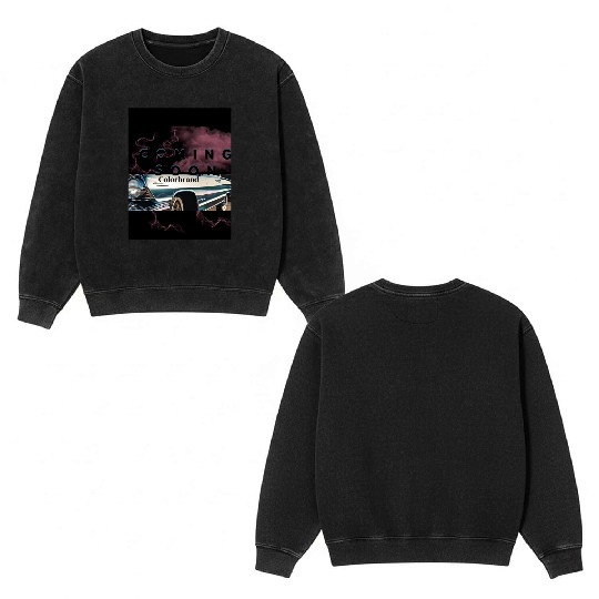 Colorbrand Lowrider advert design Double Sided Mineral Wash Sweatshirts