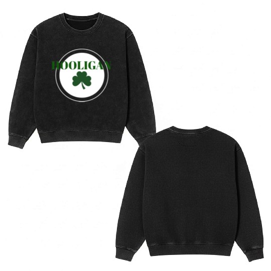 Hooligan with Clover Double Sided Mineral Wash Sweatshirts
