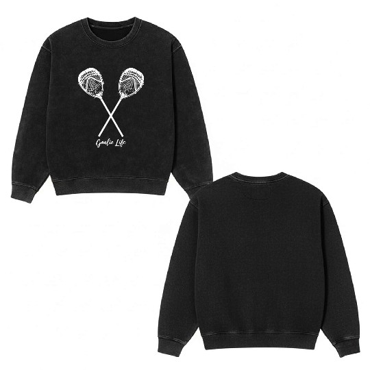 Goalie Life Lacrosse Double Sided Mineral Wash Sweatshirts