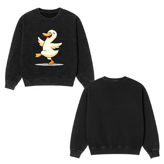 Dancing duck Double Sided Mineral Wash Sweatshirts