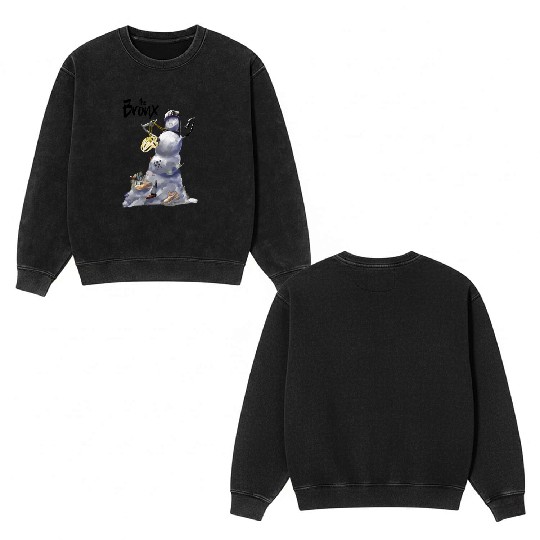 Bronx Snowman NYC Uptown Double Sided Mineral Wash Sweatshirts