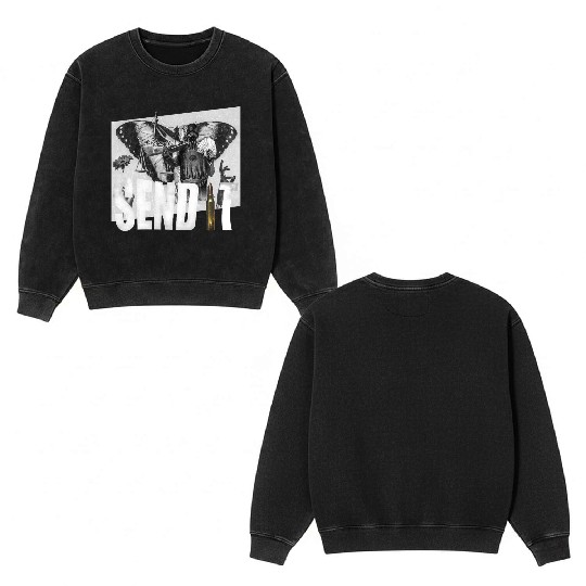 Send lawyers guns and money Double Sided Mineral Wash Sweatshirts