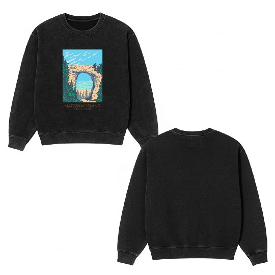 Mackinac Island Double Sided Mineral Wash Sweatshirts
