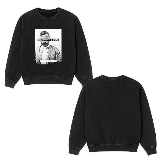 Emiliano Zapata (EOTS) (B&W) Double Sided Mineral Wash Sweatshirts
