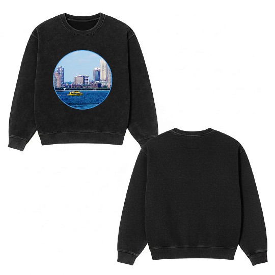 New York Water Taxi Double Sided Mineral Wash Sweatshirts