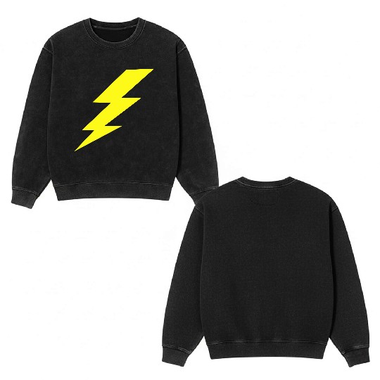 Lightning Bolt Double Sided Mineral Wash Sweatshirts
