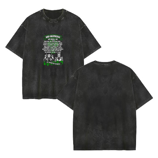The Boondock Saints - And Shepherds we shall be Double Sided Mineral Wash T Shirts