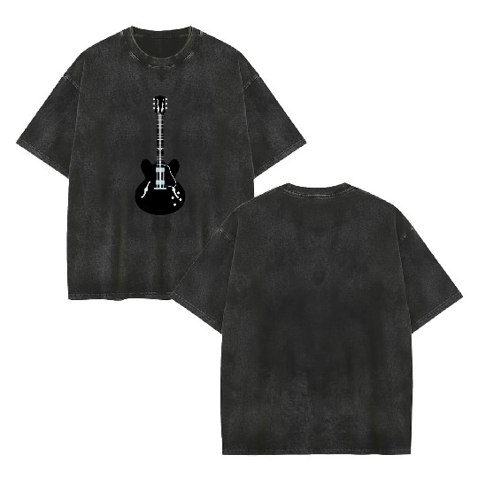 guitar Double Sided Mineral Wash T Shirts