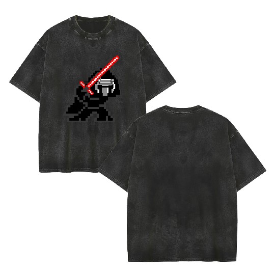 8-bit Kylo Ren Double Sided Mineral Wash T Shirts