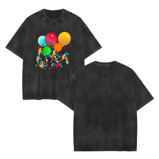 Balloons Double Sided Mineral Wash T Shirts