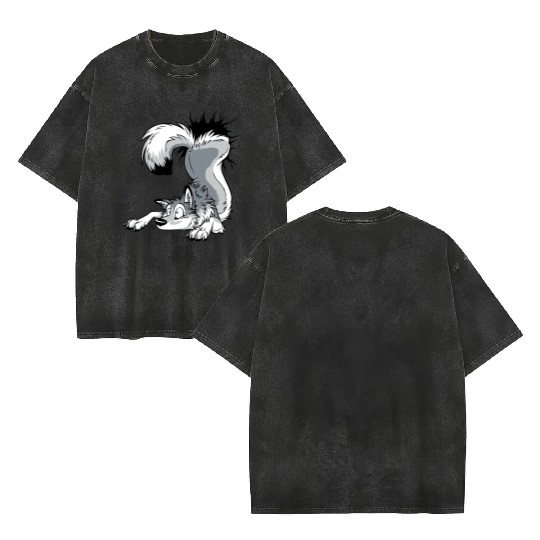 UN-STUCK Grey Husky Double Sided Mineral Wash T Shirts