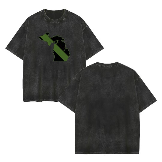 Game Warden CBP Michigan Border Patrol Park Ranger Double Sided Mineral Wash T Shirts