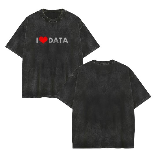 Computer Science Mathematics Data Statistics Double Sided Mineral Wash T Shirts