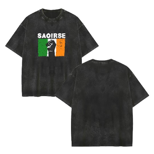 Saoirse Irish Republican Conservative Capitalist I Double Sided Mineral Wash T Shirts