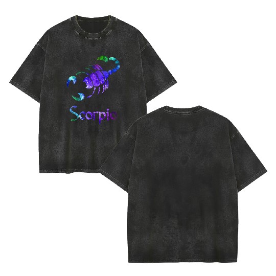 Scorpio Double Sided Mineral Wash T Shirts