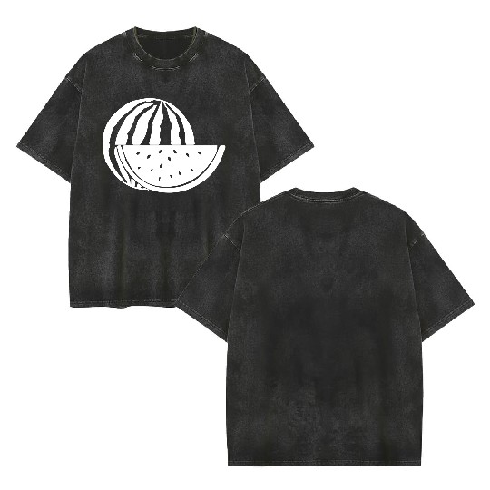 A Sweet Watermelon Double Sided Mineral Wash T Shirts
