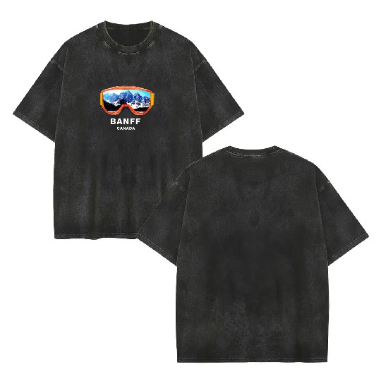 Banff National Park - Banff Canada Double Sided Mineral Wash T Shirts