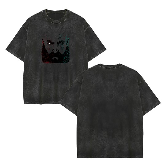 God of War Double Sided Mineral Wash T Shirts