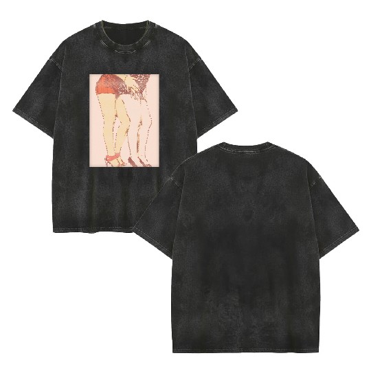 Poster Pixels hot lesbians, vintage Double Sided Mineral Wash T Shirts