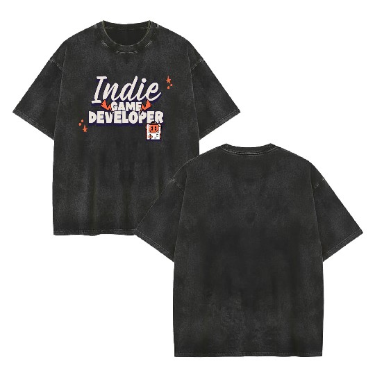 indie game developer Double Sided Mineral Wash T Shirts