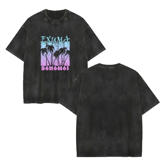 Exuma Bahamas Double Sided Mineral Wash T Shirts