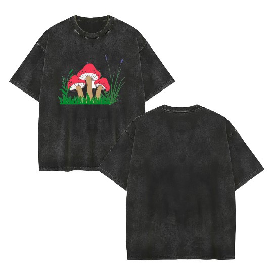 Fungi species saturated picture Double Sided Mineral Wash T Shirts